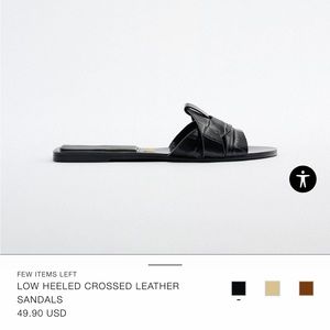 Zara Black Sandals